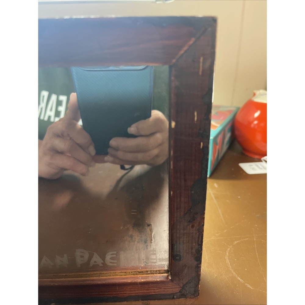 Vintage Dorfman Pacific Advertisement Mirror Double Sided Hats Display 13 x 7 in - Picture 4 of 6